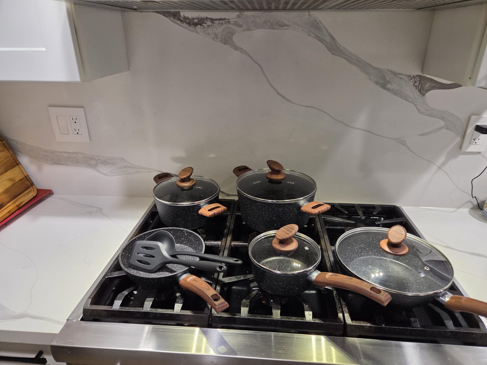 Kitchen Academy Pots and Pans Set Non Stick, 12pcs Induction Cookware customer photo 1
