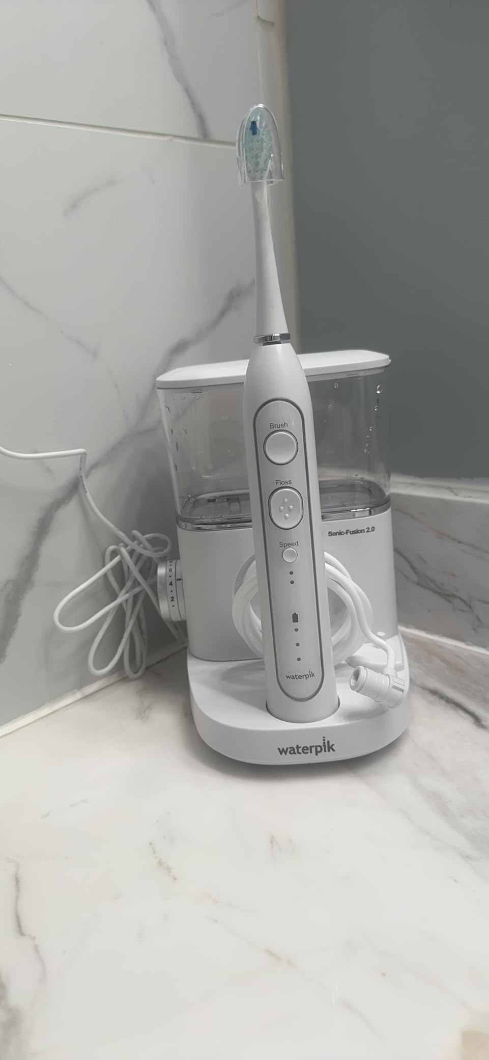 Waterpik Sonic-Fusion 2.0 Professional Flossing Electric Toothbrush with Water Flosser Combo Two In One, For Daily Gum Care and Cleaning Teeth, Braces, Implants, White SF-04CD010-1, Packaging May Vary customer photo 2