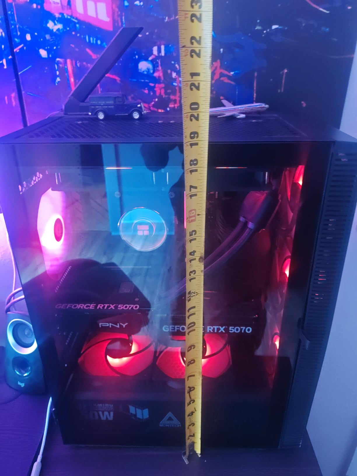 MONTECH X3 Mesh High Airflow ATX Mid-Tower PC Case, 6 Fixed RGB Fans, Black | 305mm GPU Support, 240mm Radiator Support, Swivel Tempered Glass, 3x140mm Intake Fans, Dust Filters customer photo 2