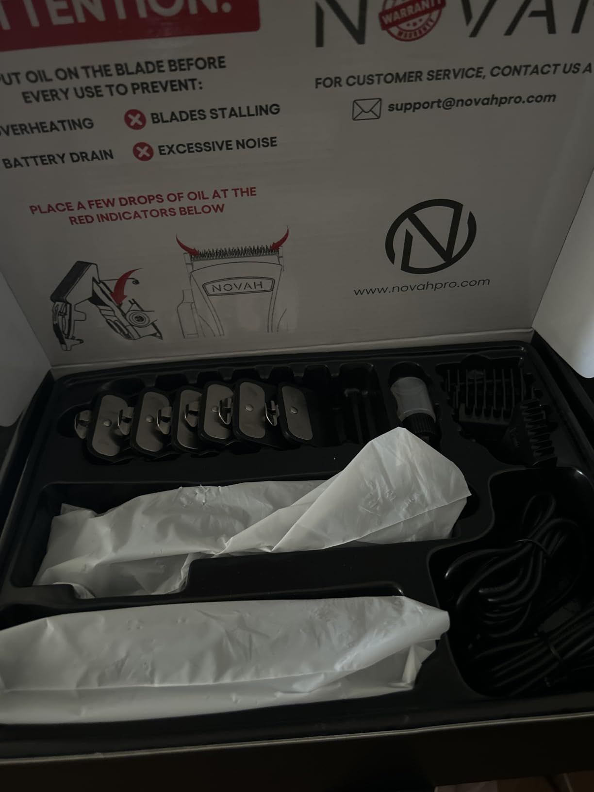 Novah® Professional Hair Clippers for Men, Professional Barber Clippers and Trimmer Set, Mens Cordless Hair Clipper for Barbers Haircut Kit Fade customer photo 1