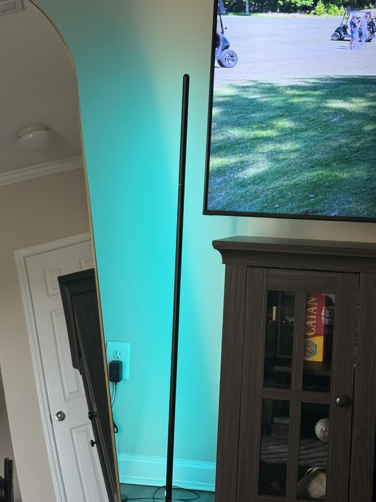 Govee RGBIC Floor Lamp Basic, 1000lm LED Corner Lamp Compatible with SmartThings, Alexa, and Matter, Modern Floor Lamp with Music Sync and 16 Million DIY Colors, Standing Lamp for Bedroom Living Room customer photo 1