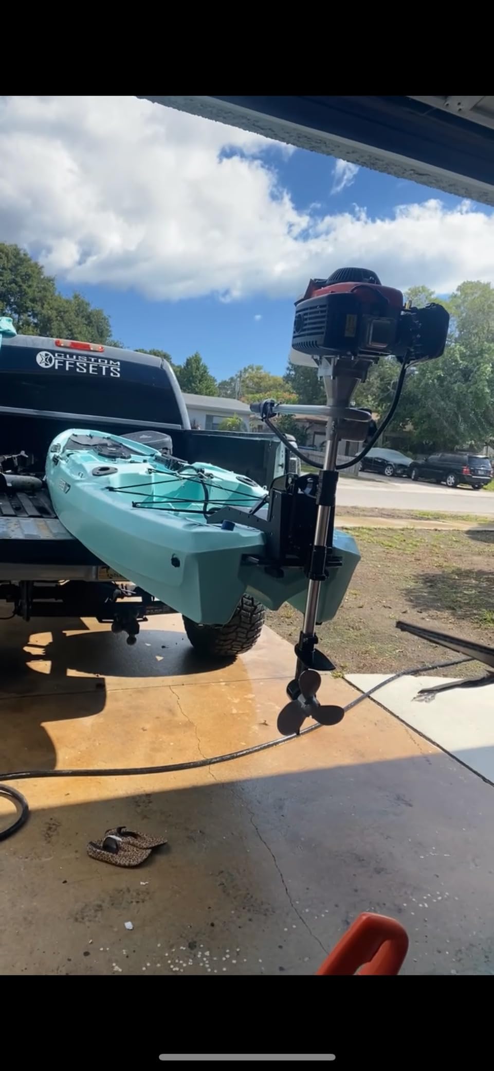 Outboard Motor Boat Engine 4 Stroke 4.0 HP Marine Boat Motor with Air Cooling System and Manual Pull Start for Inflatable Fishing Boats Yachts Water Sport Tools, with Shade customer photo 1
