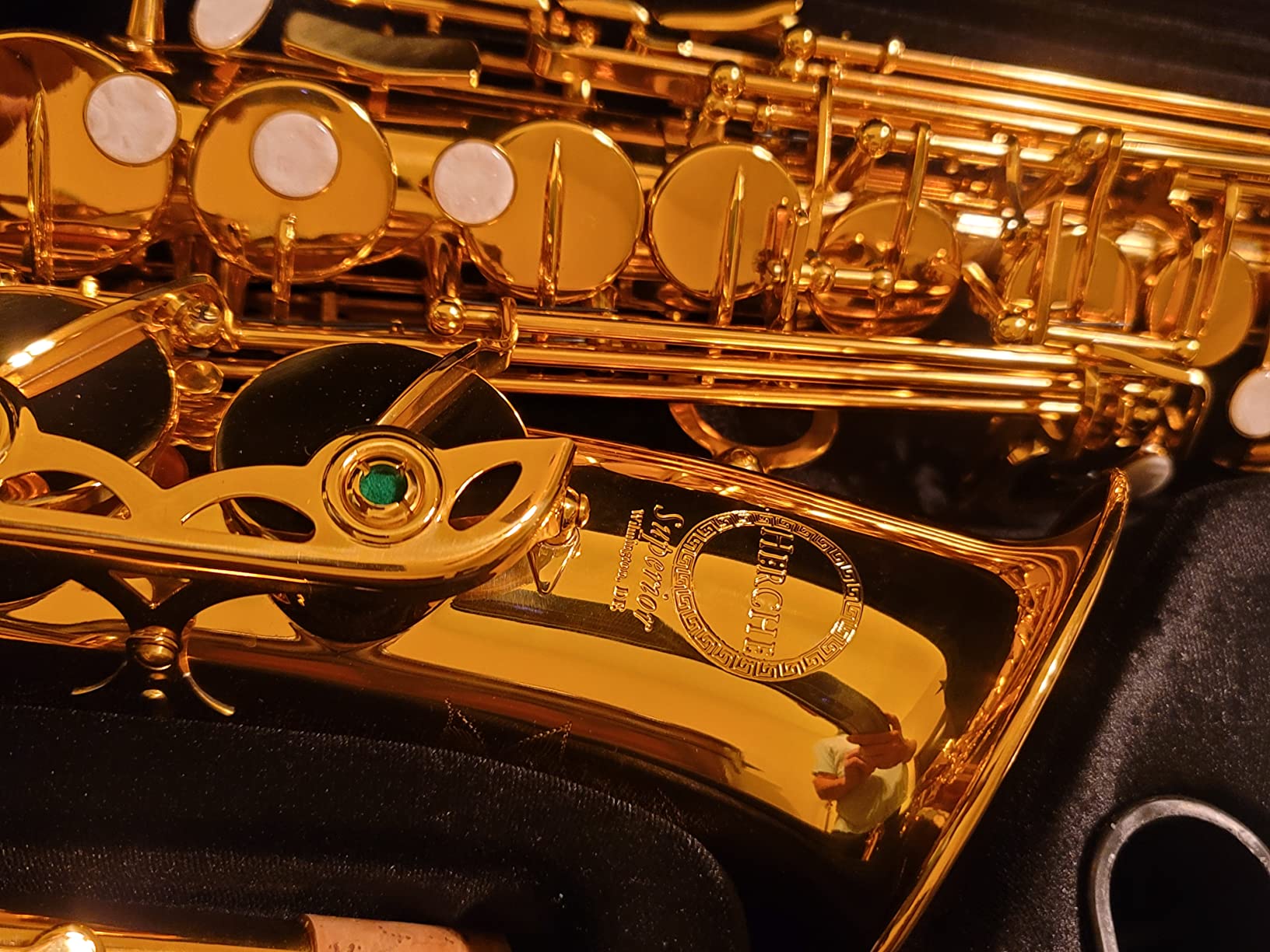 Herche Superior Alto Saxophone X3 - Professional Instrument for All Levels, High F# Key, Educator Approved customer photo 2