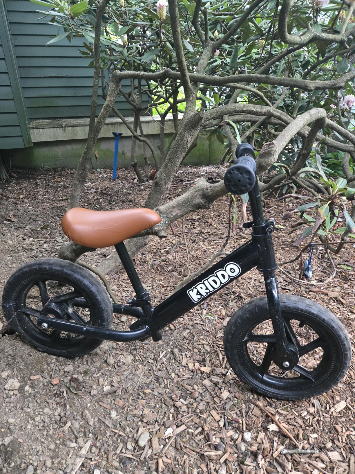KRIDDO Toddler Balance Bike 2 Year Old, Age 24 Months to 5 Years Old, 12 Inch Push Bicycle with Customize Plate (3 Sets of Stickers Included), Gift Bike for 2-3 Boys Girls, White customer photo 2