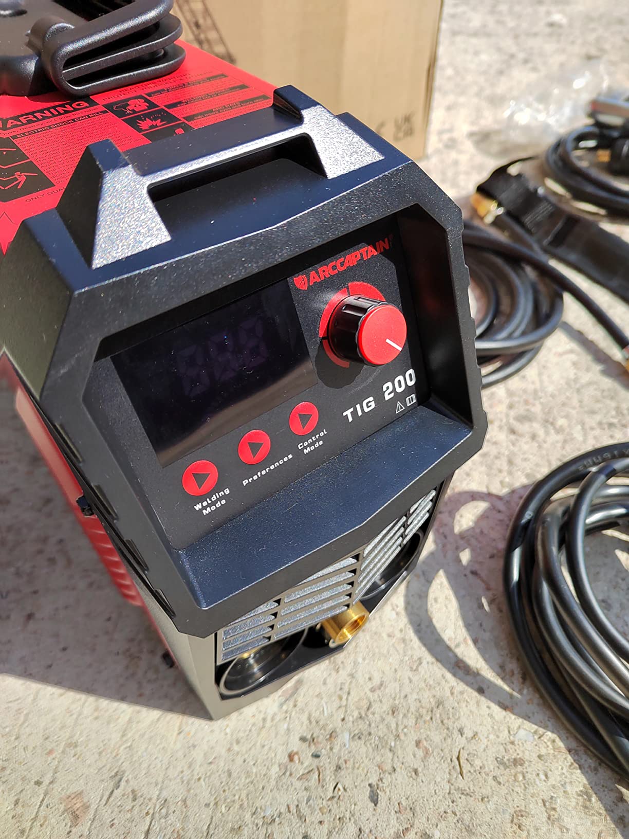 ARCCAPTAIN TIG Welder 200A, High Frequency 110v/220v Dual Voltage TIG/Stick/Arc 2 in 1 Welder LED Digital Display Welding Machine with 2T/4T Function and Tungsten Electrode customer photo 2