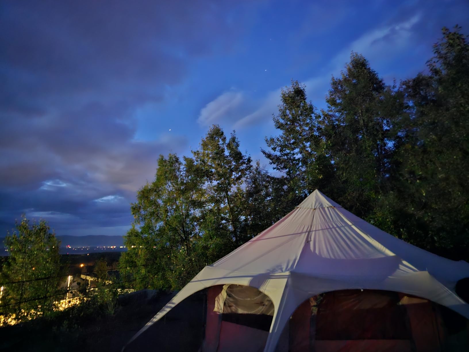 MC TOMOUNT Canvas Tent Bell Tent 16.4ft*9.2ft with Stove Jack for Glamping Family Camping Zipped Removable Floor customer photo 2