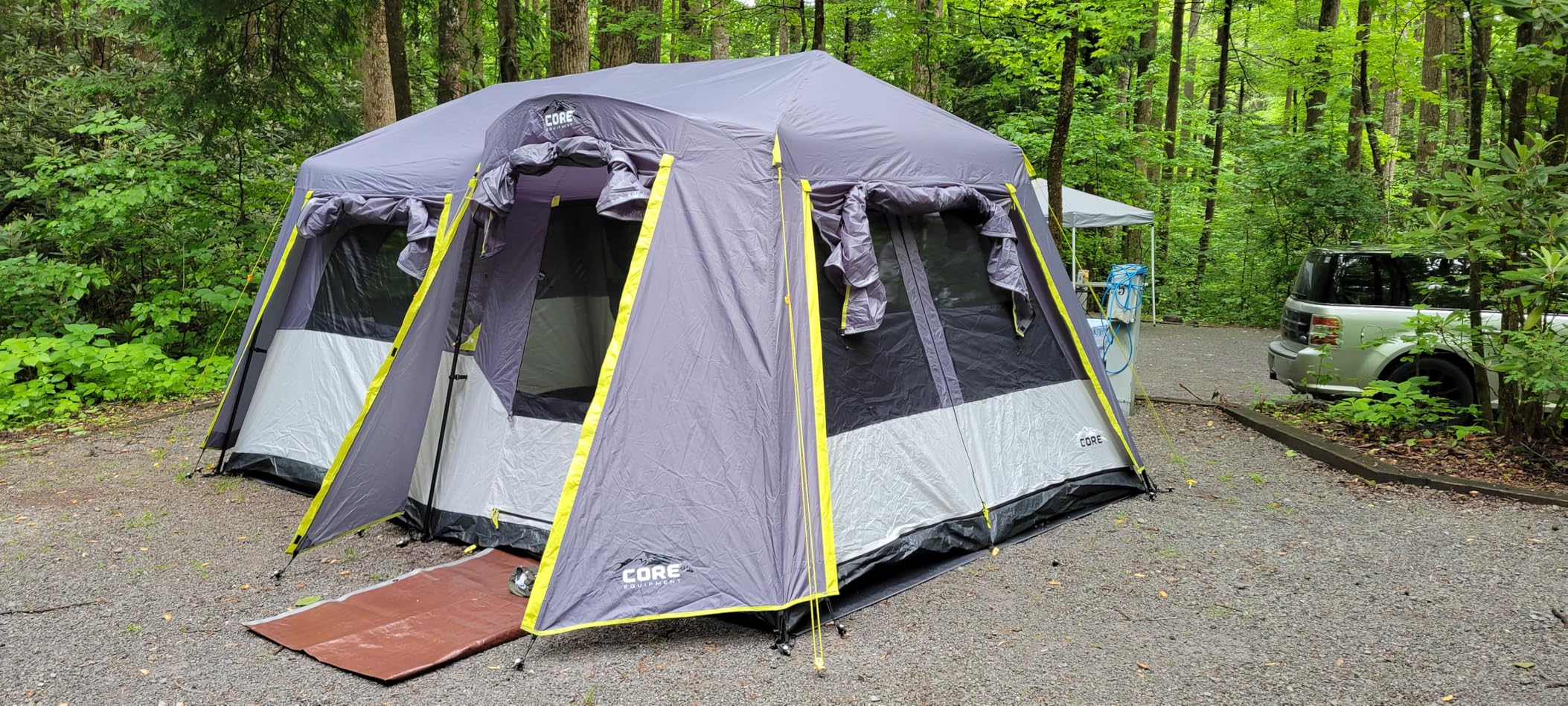 CORE Instant Cabin Tents | Family Cabin Multi Room Pop Up Tents Car Camping | Included Storage Pockets for Camping Accessories customer photo 1