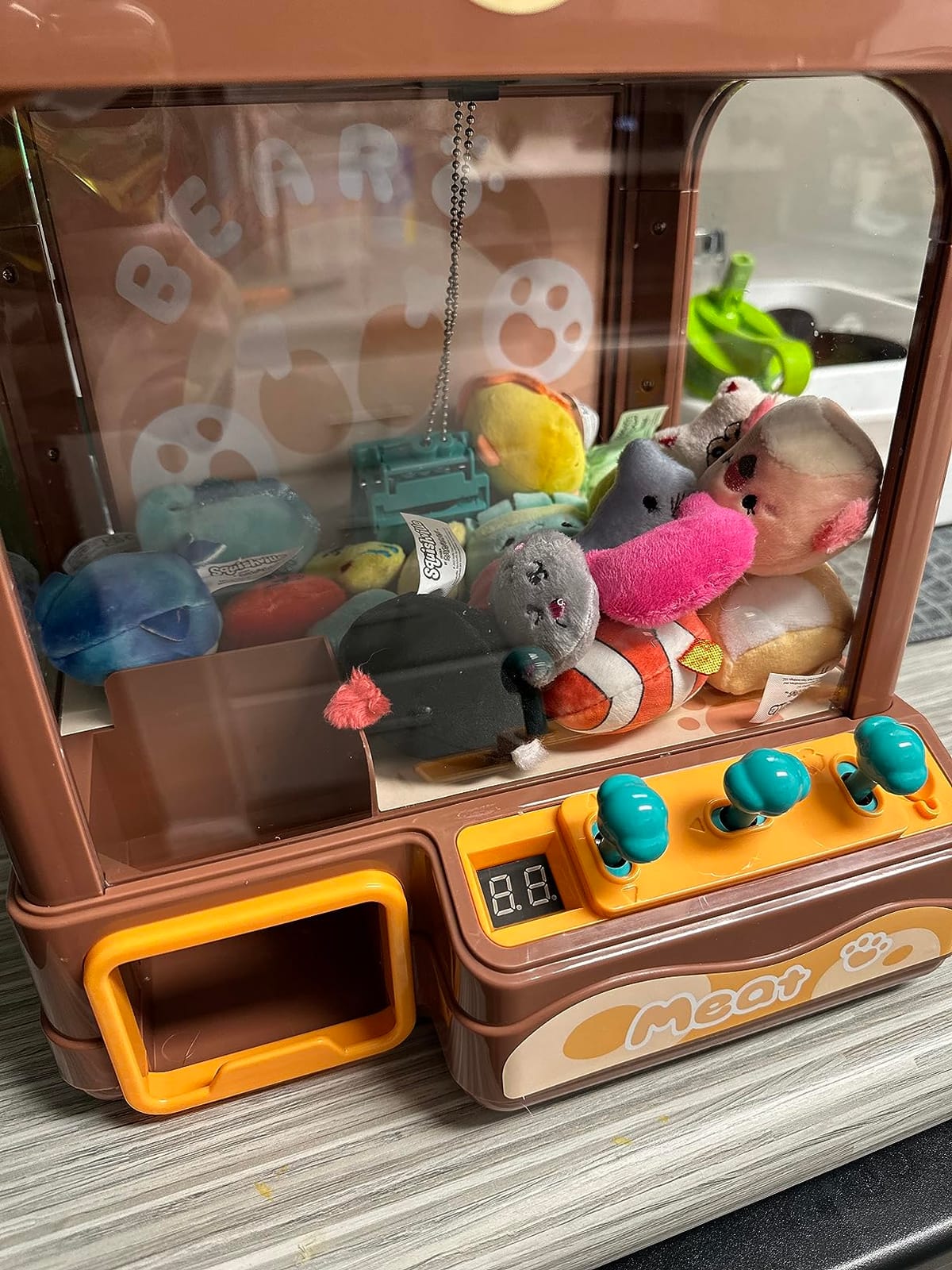 cxjoigxi Large Claw Machine for Kids Adults with Prizes, Adjustable Sound & Light, Mini Vending Machine, Electronic Arcade Crane Game, Candy Dispenser Toy for Girls Boys Birthday Gifts, Bear customer photo 1