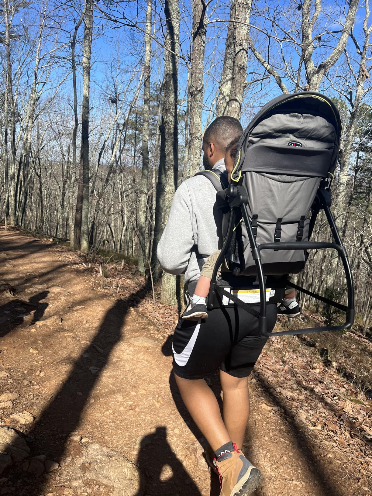 Chicco SmartSupport Hiking Baby Carrier, Lightweight Aluminum Backpack - UPF 50+ Canopy, 5-point Harness, Adjustable Seat, Kickstand customer photo 2