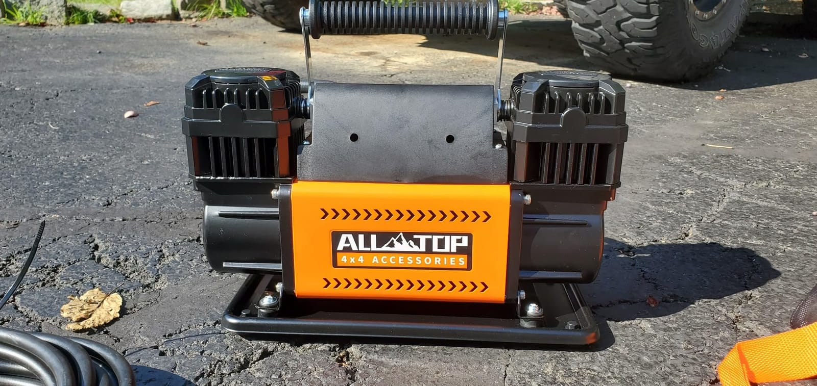 ALL-TOP Air Compressor Kit, Dual Cylinder 12V Portable Inflator 12.35 ft³/Min, Offroad Air Compressor Pump for Truck Tires, Heavy Duty Max 150 PSI for 4x4 Vehicle & RV customer photo 1