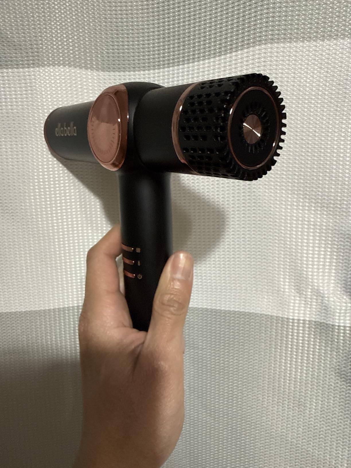 ELLA BELLA Professional Ionic Hair Dryer with Diffuser - Negative Ion Blow Dryer - Suitable All Hair Types - Intelligent Heat Control & Rapid Drying Speeds - Lightweight Design - Low Noise Technology customer photo 1