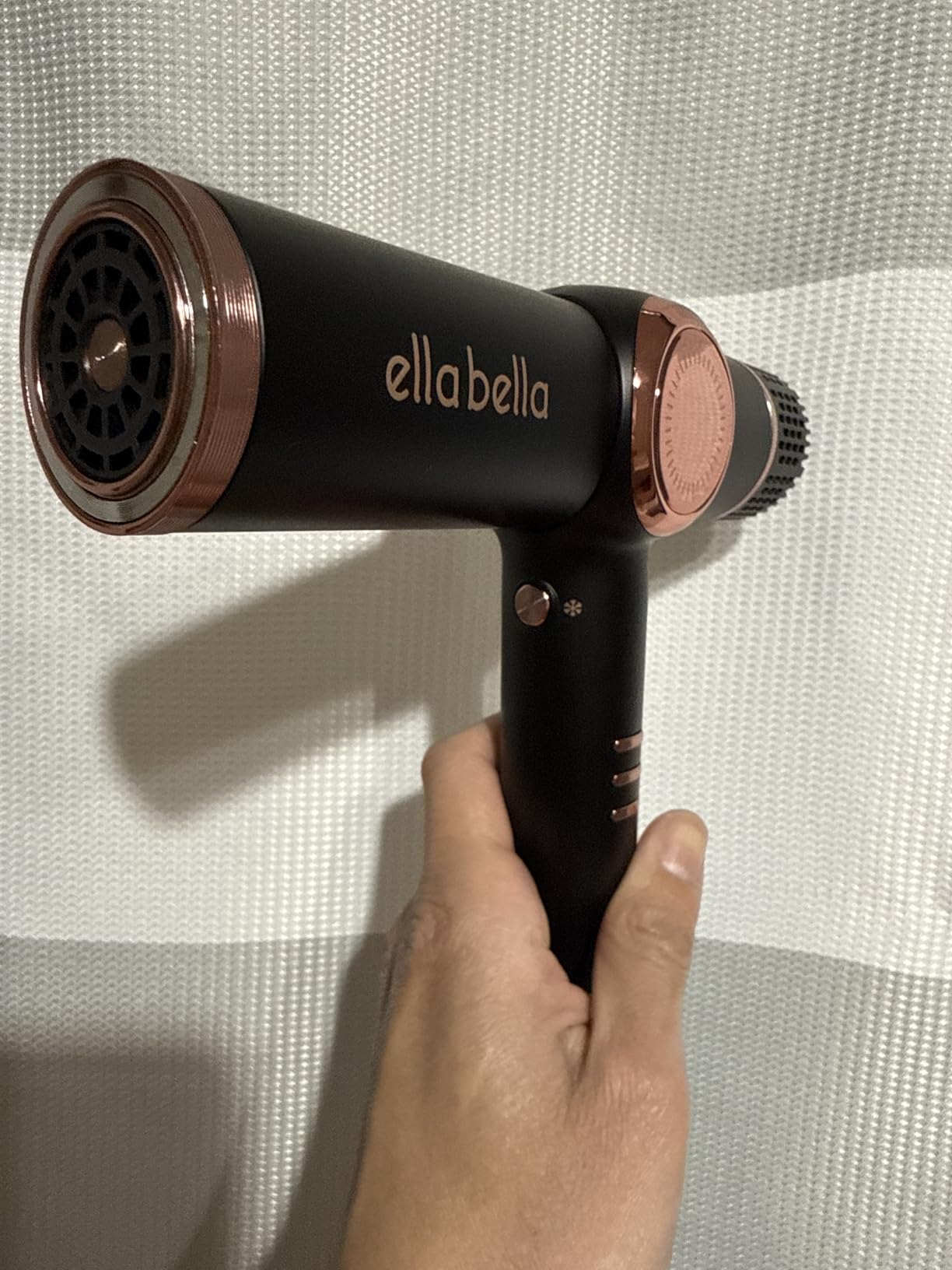 ELLA BELLA Professional Ionic Hair Dryer with Diffuser - Negative Ion Blow Dryer - Suitable All Hair Types - Intelligent Heat Control & Rapid Drying Speeds - Lightweight Design - Low Noise Technology customer photo 2