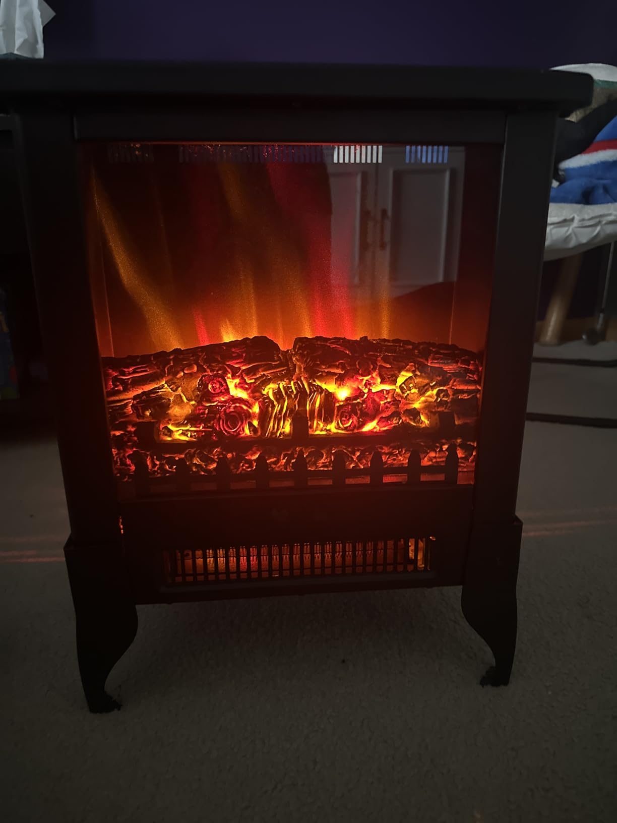 TURBRO Suburbs 20 in. Electric Fireplace Infrared Heater with Crackling Sound, Freestanding Fireplace Stove with Realistic Flame Effect, CSA Certified, Overheating Protection, Easy to Assemble, 1400W customer photo 2