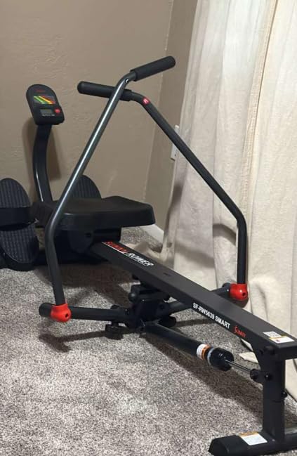 Sunny Health & Fitness Smart Full Motion Rower | 12 Resistance Levels, Dual-Arm Design, SunnyFit App, 400 LB Capacity, Optional Back-Assist Core Trainer customer photo 2