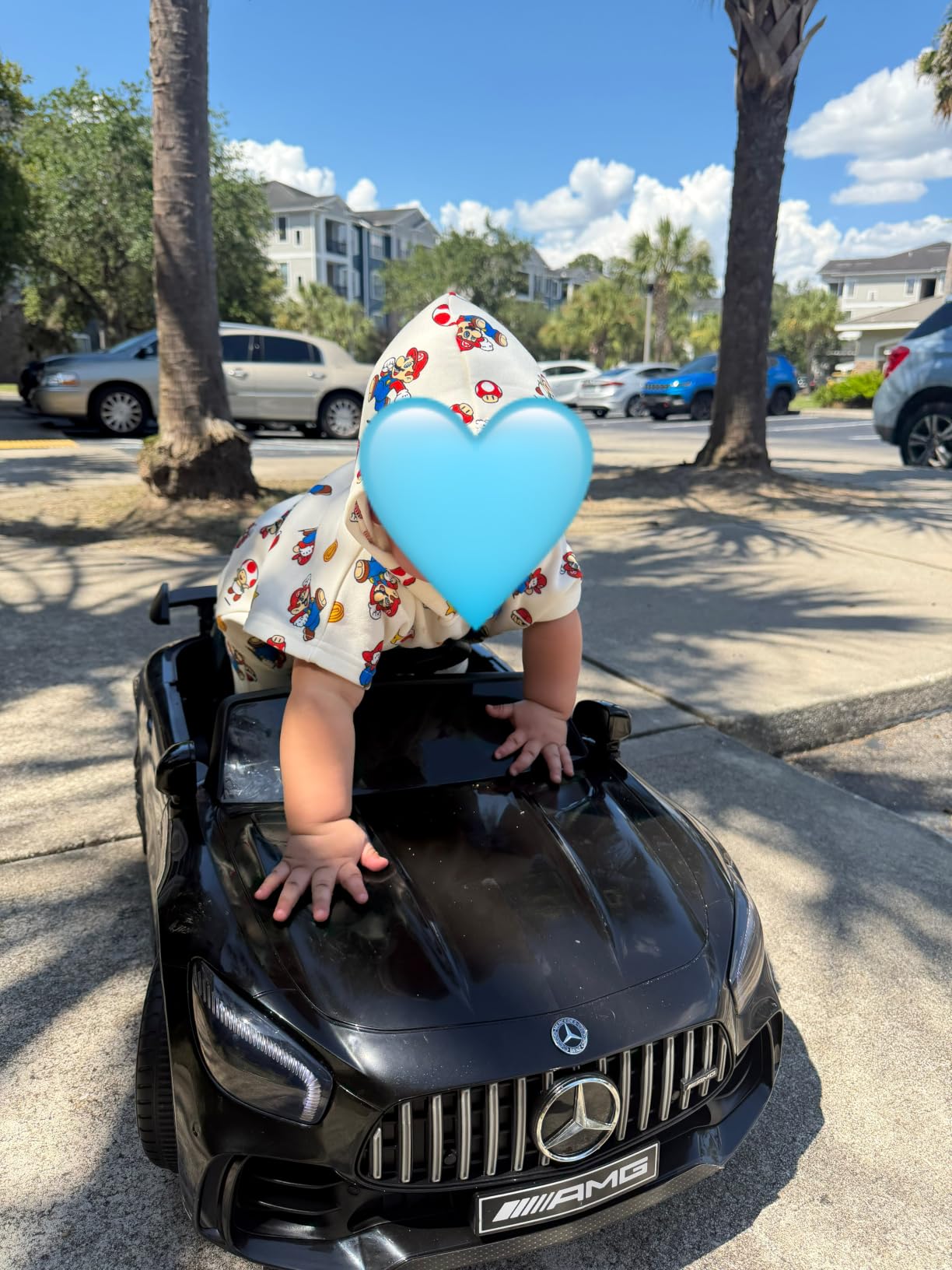 12V Licensed Mercedes Benz AMG GTR Kids Ride on Electric Car, Black | Electric Vehicle w/Parent Remote, Bluetooth, Wider Seat, LED Lights, Openable Doors, Smooth Start, 3 Speeds customer photo 1