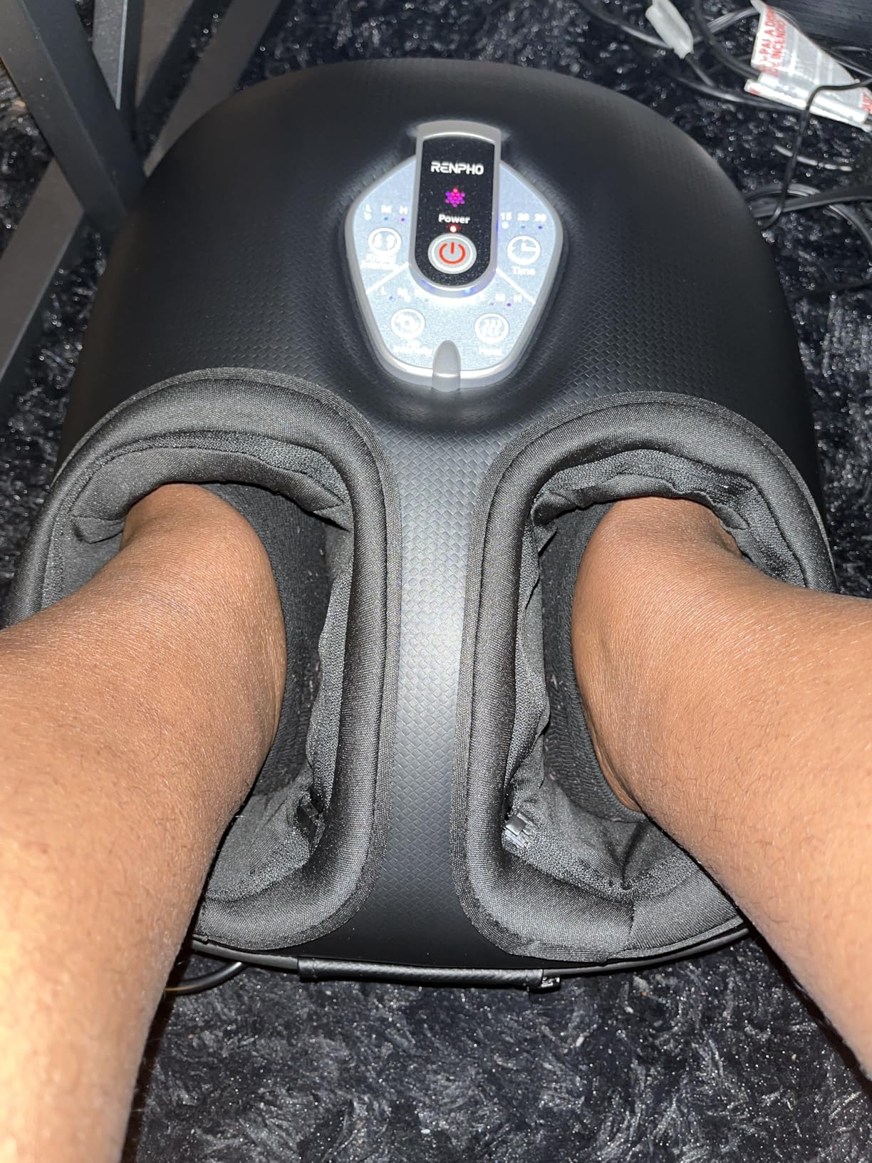 RENPHO Foot Massager Machine with Heat [2026 Upgraded], Birthday Gifts for Women Men Mom Dad, FSA Eligible HSA Shiatsu Foot Massager for Plantar Fasciitis, Cordless Control, Self Care Gifts, Black customer photo 1