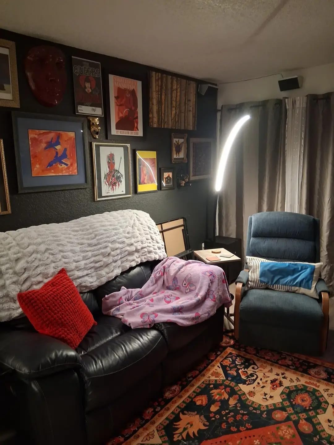 Dimmable LED Lamps for Living Room with 3 Color Temperatures, Ultra Bright 2000LM Arc Floor Lamps, Modern Standing Tall Lamp with Remote Control Reading Floor Lamp for Bedroom Office Classroom customer photo 1
