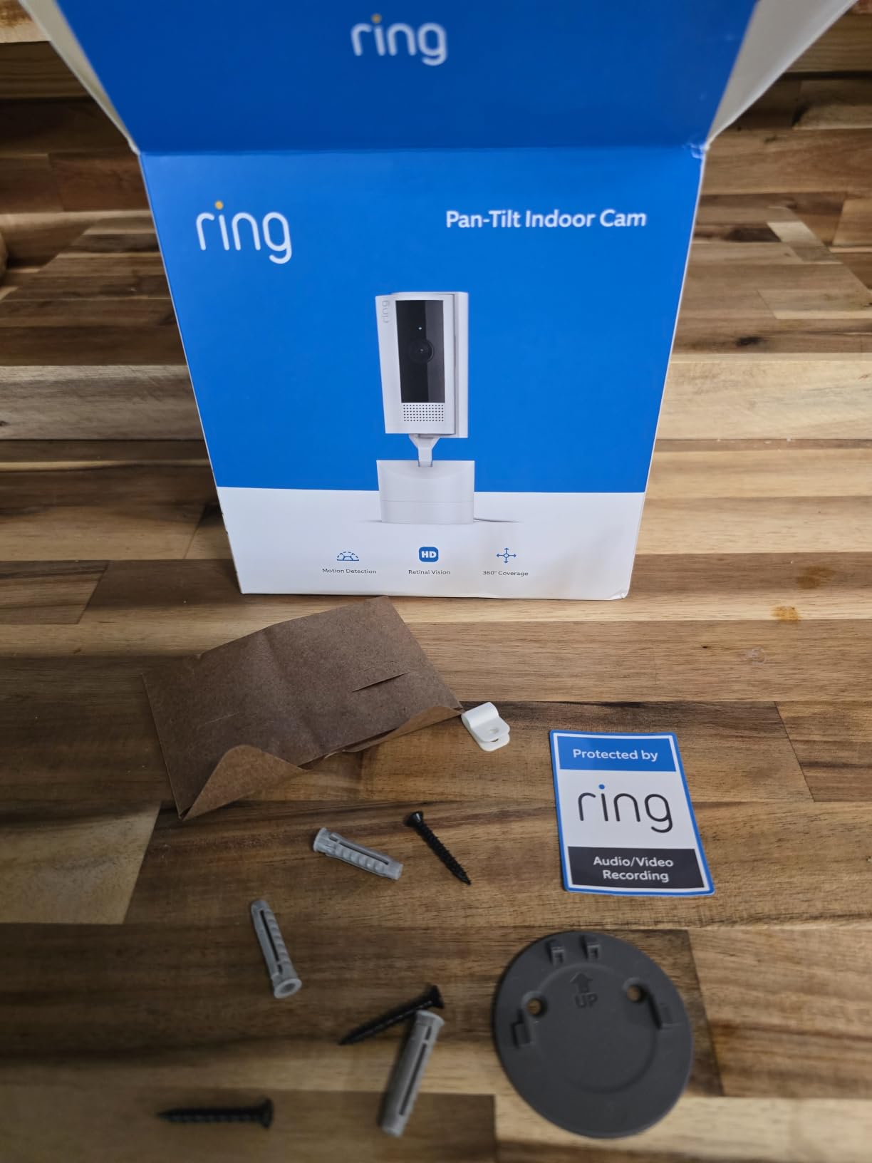 Ring Pan-Tilt Indoor Cam (newest model), See all around your home or business with 360 degrees pan coverage, HD video, plus Two-Way Talk, White customer photo 2