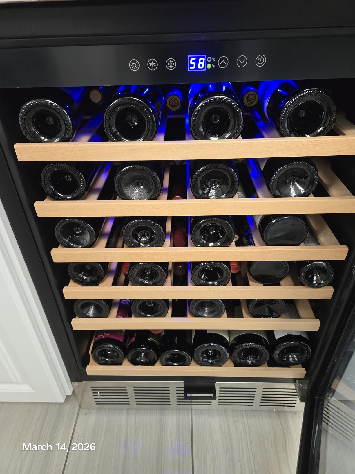 ORYMUSE 200 Bottle Dual Zone Wine Fridge - 24 Inch Large Wine Cooler Refrigerator, Freestanding and Built-in Design, Upgraded Compressor Cooling, Intelligent Temperature Memory customer photo 2