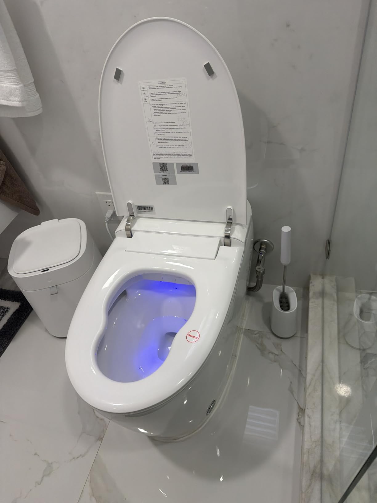 Smart Toilet with Bidet Built In with Warm Water Sprayer and Dryer | Foot Sensor Operation, Heated Seat toilet with LED Display for Bathroom, Auto Dual Flush customer photo 2