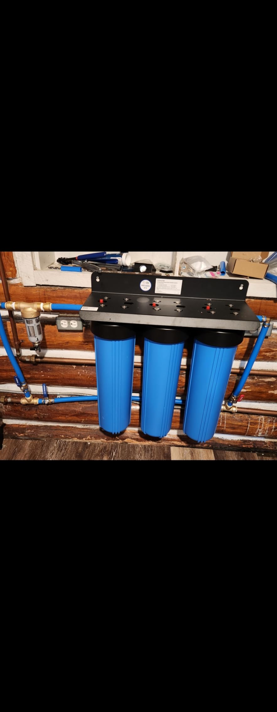 Waterdrop WHF3T-FG 3-Stage Whole House Water Filter System for Well Water | Reduces Iron & Manganese, Lead, Chlorine & Odor, 7-Stage Filtration, 5 Micron, 15 GPM, 1