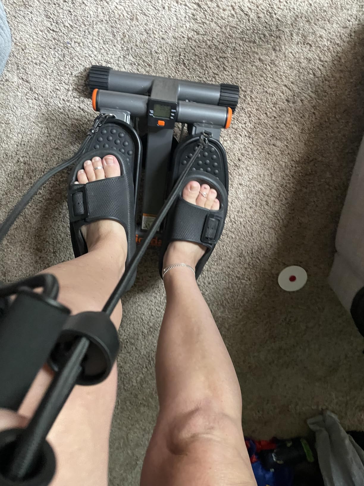 Niceday Steppers for Exercise at Home, Mini Stepper with 300LBS Capacity | Stair Stepper with Resistance Bands, Hydraulic Fitness Stepper with LCD Monitor, Twist Stepper Machine for Full Body Workout customer photo 2