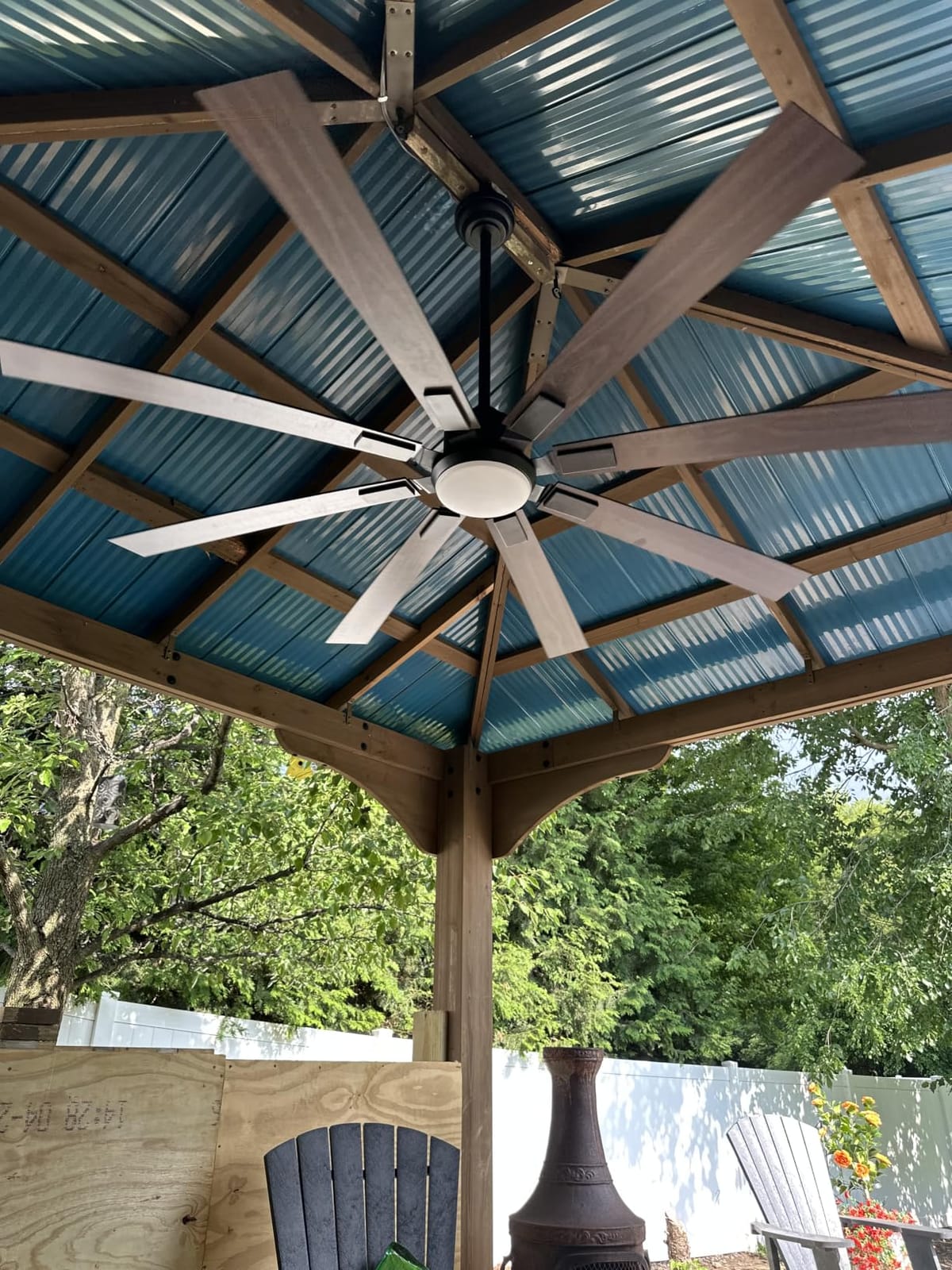 ZMISHIBO 72 inch Large Ceiling Fans with Lights and Remote, Indoor/Outdoor Black Modern Ceiling Fan for Kitchen Living Room Patio, 6 Speed Reversible Quiet DC Motor, 3 CCT, Dual Finish 8 Blades customer photo 2