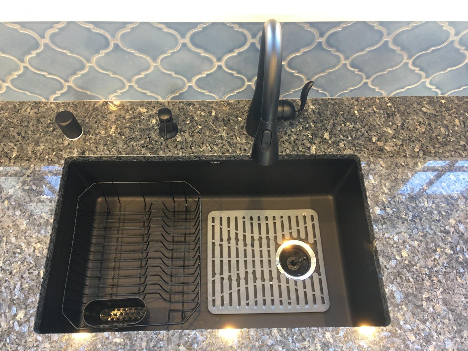 Ruvati 32 x 19 inch epiGranite Undermount Granite Composite Quartz Single Bowl Kitchen Sink - Catalina Blue - RVG2033LU customer photo 2