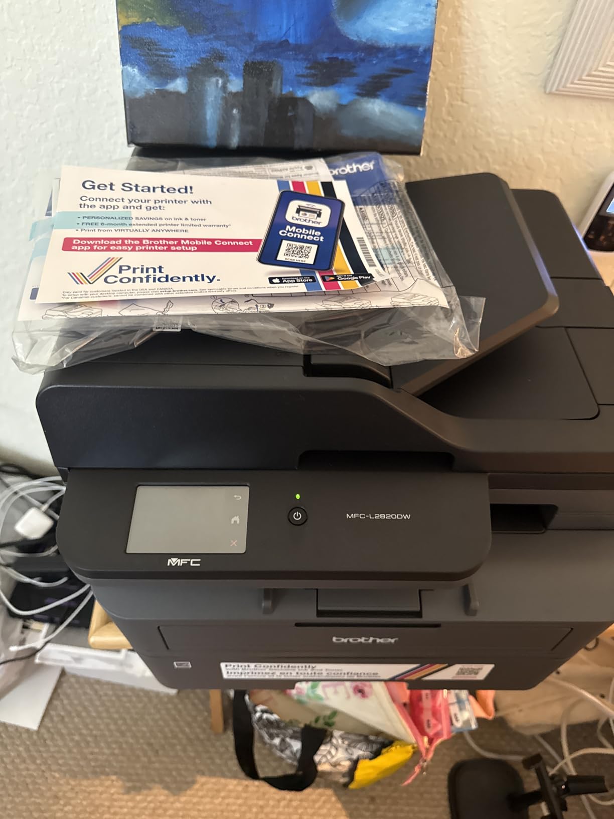 Brother MFC-L2820DW Wireless Compact Monochrome All-in-One Laser Printer with Copy, Scan and Fax, Duplex, Black & White, Works with Alexa customer photo 2