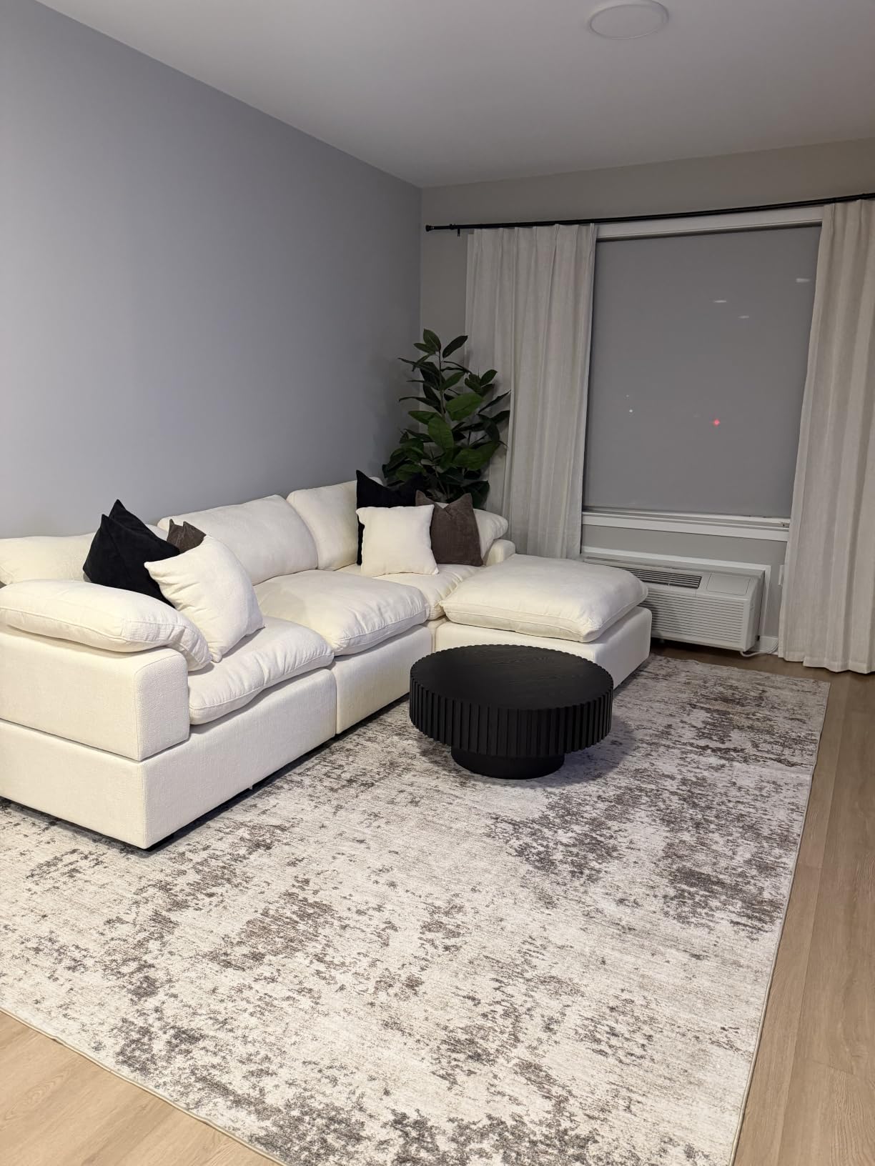 UERMEI 8x10 Area Rug Living Room Rugs - Washable Neutral Modern Abstract Soft Thin Large Rug Indoor Floor No Slip Rug Carpet for Bedroom Under Dining Table Home Office Decor - Brown Grey customer photo 1