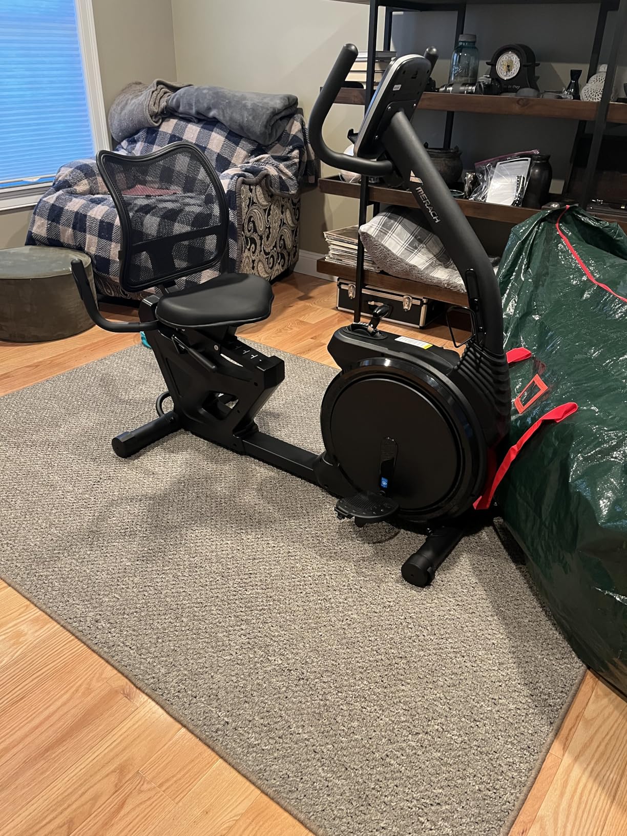 MERACH Recumbent Exercise Bikes for Home Light Commercial High-end | Recumbent Bike for Seniors Adults, Magnetic Recumbent Stationary Bike with Exclusive App, Heart Rate Handle, Adjustable Seat customer photo 2