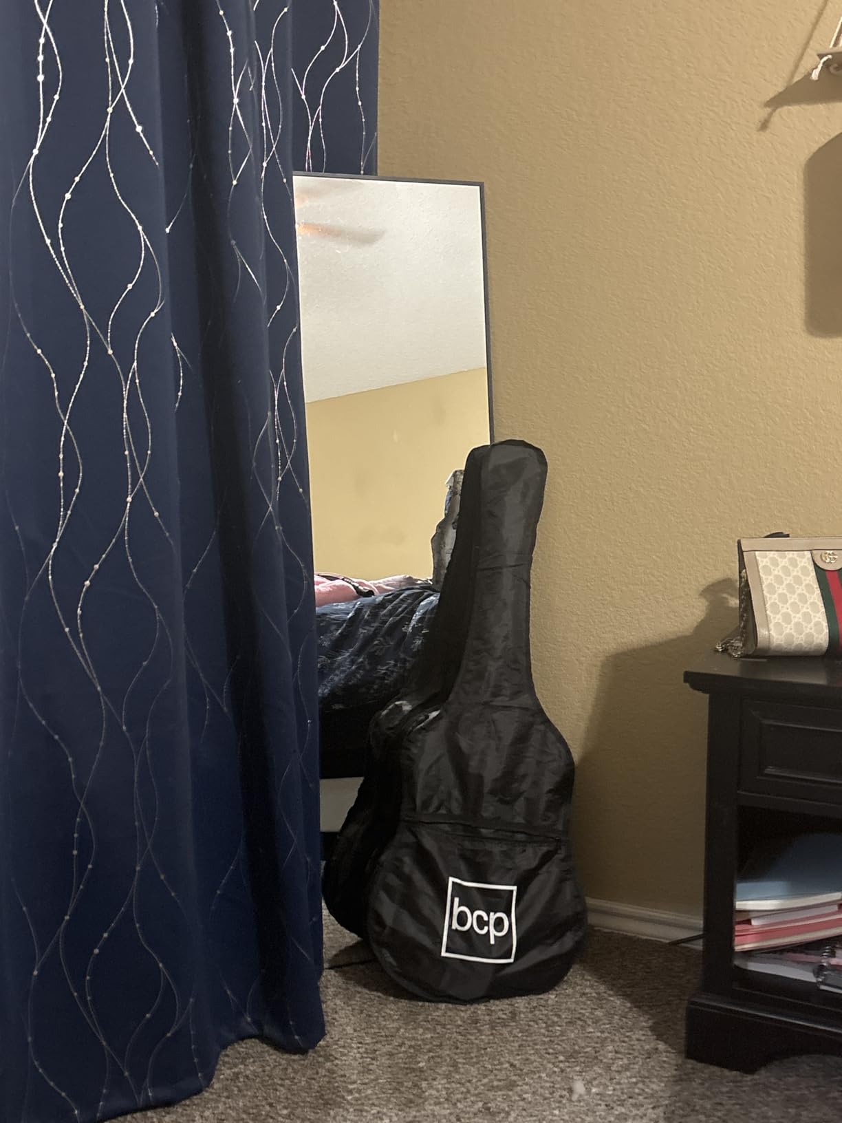 Delma Full Length Mirror with Stand, Black Floor Mirror customer photo 1