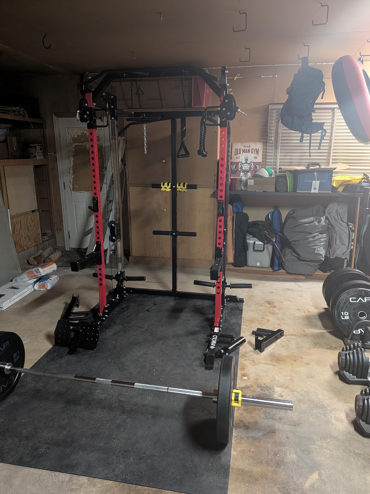 Mikolo Power Cage, 2000LB Power Rack with Independent Dual Pulley System, Multi-Function Home Gym Workout Machine for Cable Crossover and Squat customer photo 2