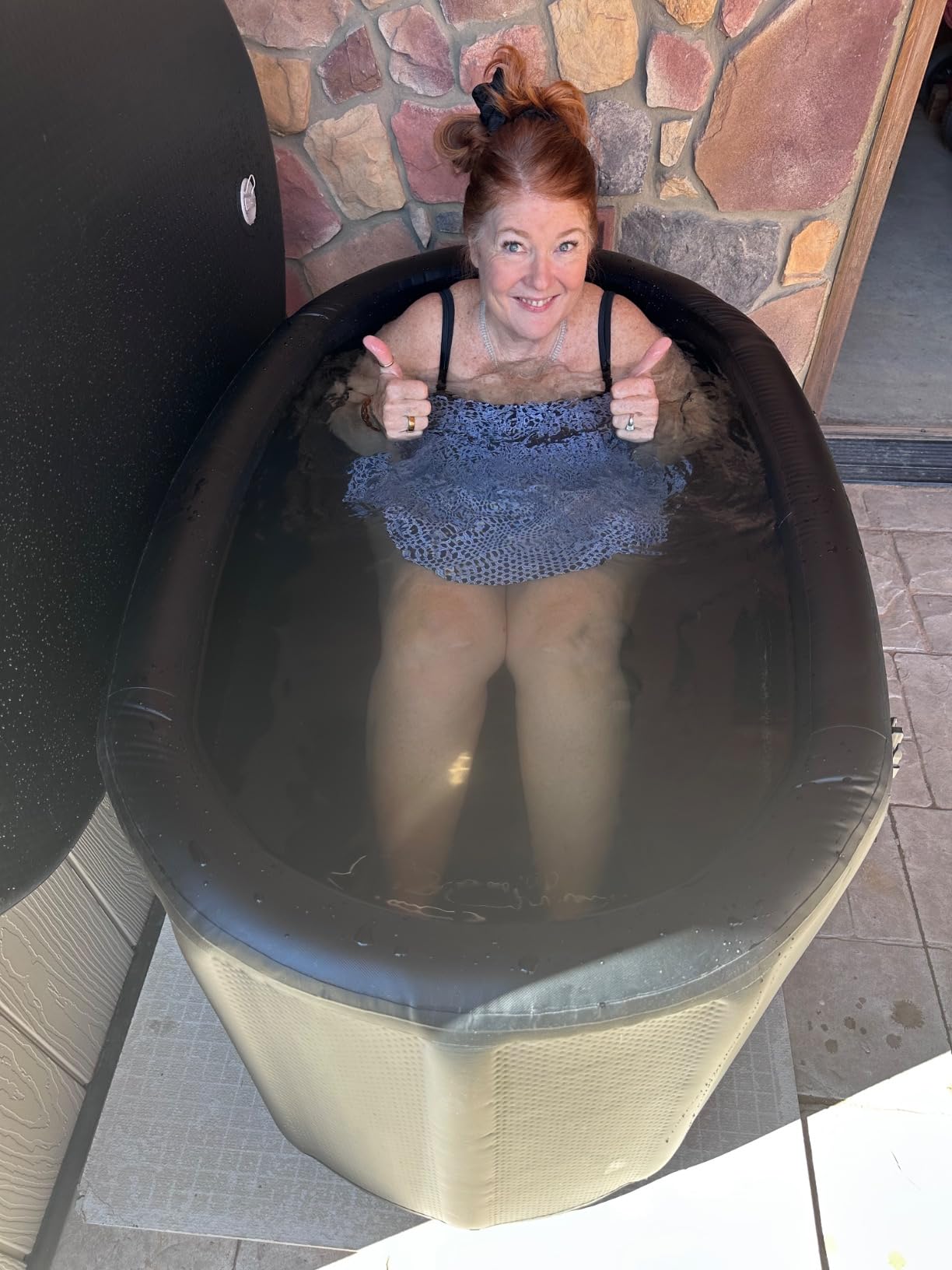 LifePro NordPod Recovery Ice Tub - Portable Cold Plunge Tub for Ice Bath Recovery & Cold Water Therapy - Ice Bath Tub for Athletes - Indoor/Outdoor Cold Plunge Tub Outdoor with All-Weather Lid customer photo 1