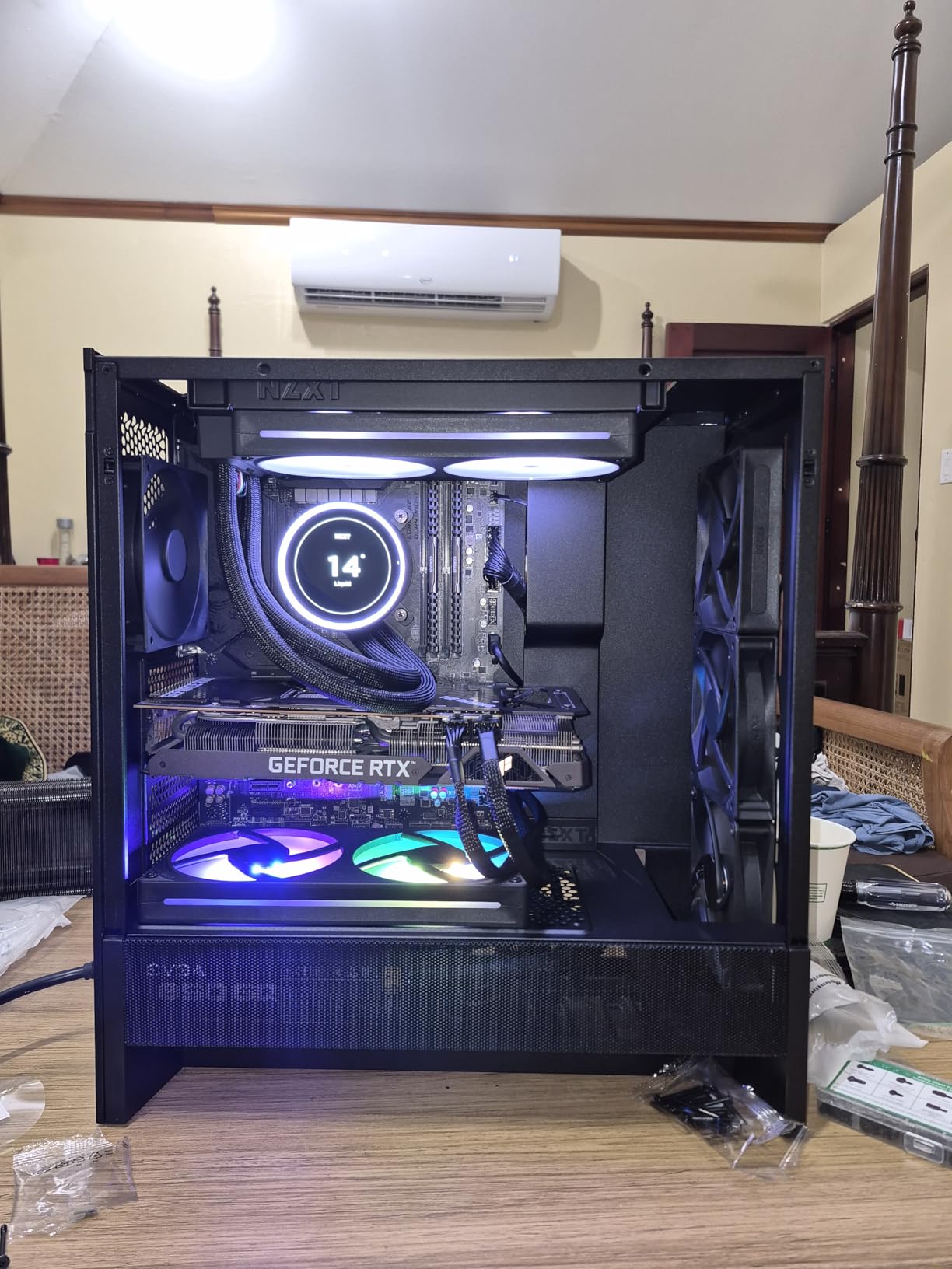NZXT H5 Flow - Compact ATX Mid-Tower PC Case - Black | Compact mid-tower with 2 included 120mm fans, 360mm front radiator support, and tempered glass customer photo 2