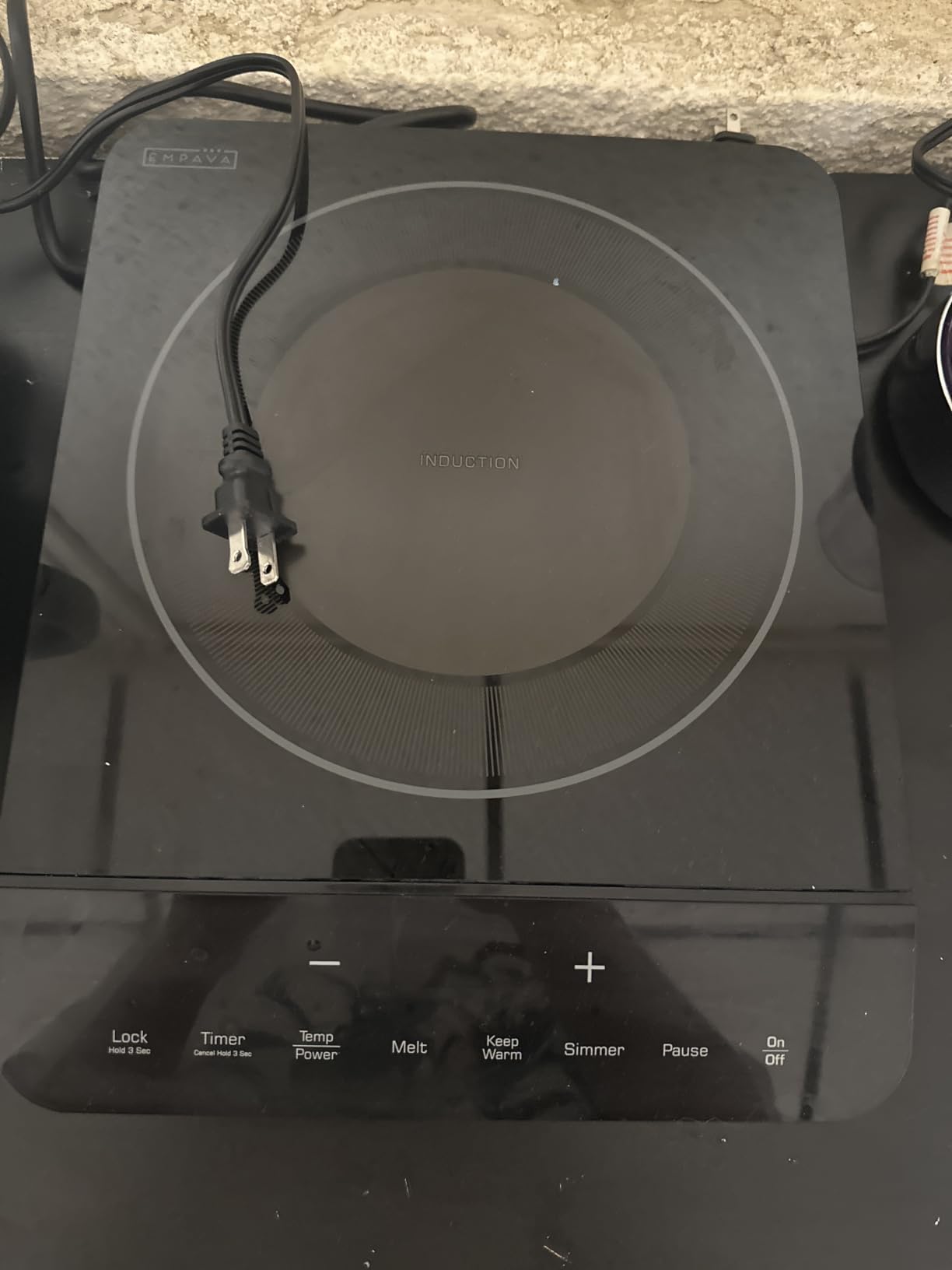 Empava Portable Induction Hot Plate Cooktop, Single 1 Burner Countertop Cooker, 3 Preset Modes, Shatter-proof Flat Glass Top, 110-120V Plug in Electric Stove customer photo 1