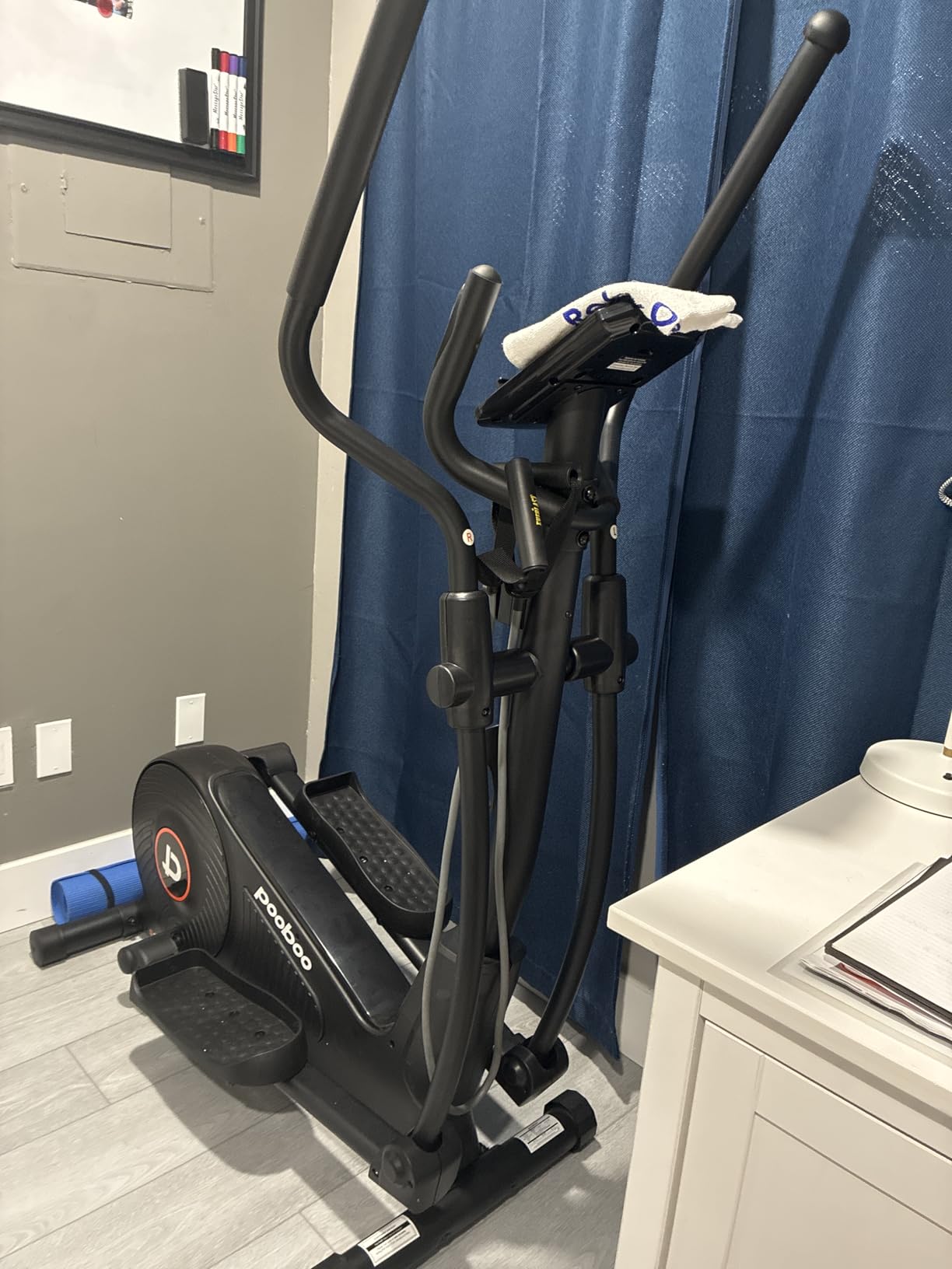 pooboo Elliptical Machine, Elliptical Exercise Machine with 16-Level Resistance&Quiet Magnetic Driving System, Elliptical Machine for Home with LCD Monitor&15.5-17IN Stride, 350LBS Weight Capacity customer photo 2