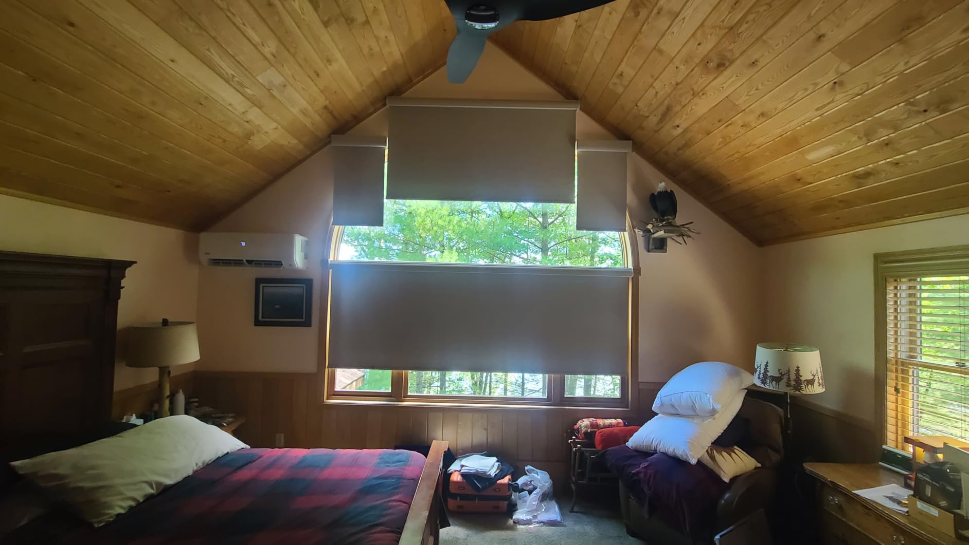 Motorized Blinds with Remote, APP, Voice Control - 100% Blackout | Custom Motorized Roller Shades for Windows Doors, Ultra Quiet Smat Electric Blinds Work with Apple Homekit, Alexa, Google customer photo 1