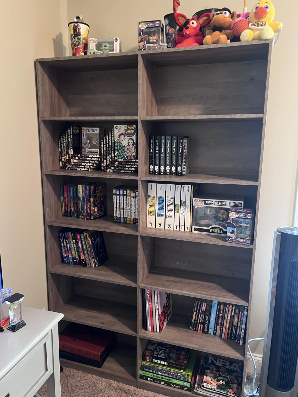 Bookshelf Tall Bookcase, 6-Tier Double Wide Bookshelves, Light Oak | Freestanding Display Storage Shelves, Tall and Large Book Shelves for Home Decor Bedroom, Living Room, Home Office, Library customer photo 1