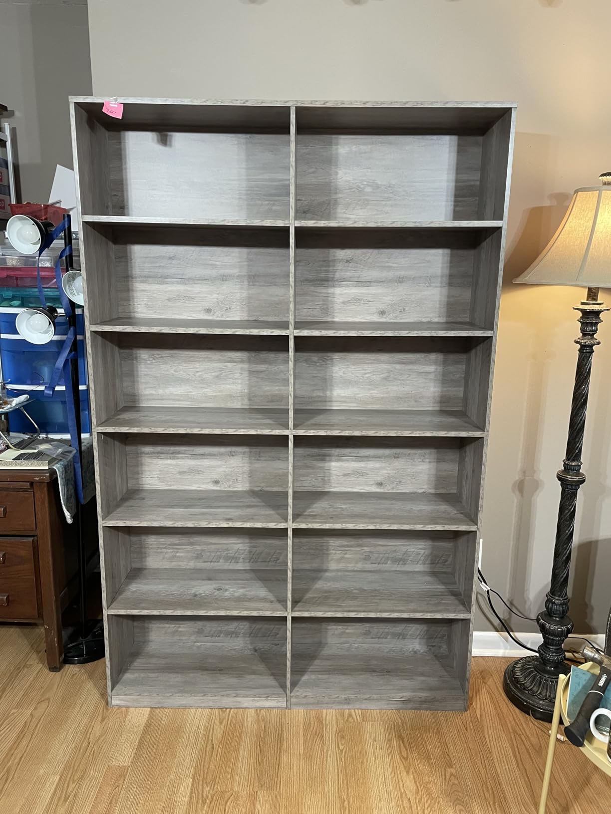 Bookshelf Tall Bookcase, 6-Tier Double Wide Bookshelves, Light Oak | Freestanding Display Storage Shelves, Tall and Large Book Shelves for Home Decor Bedroom, Living Room, Home Office, Library customer photo 2