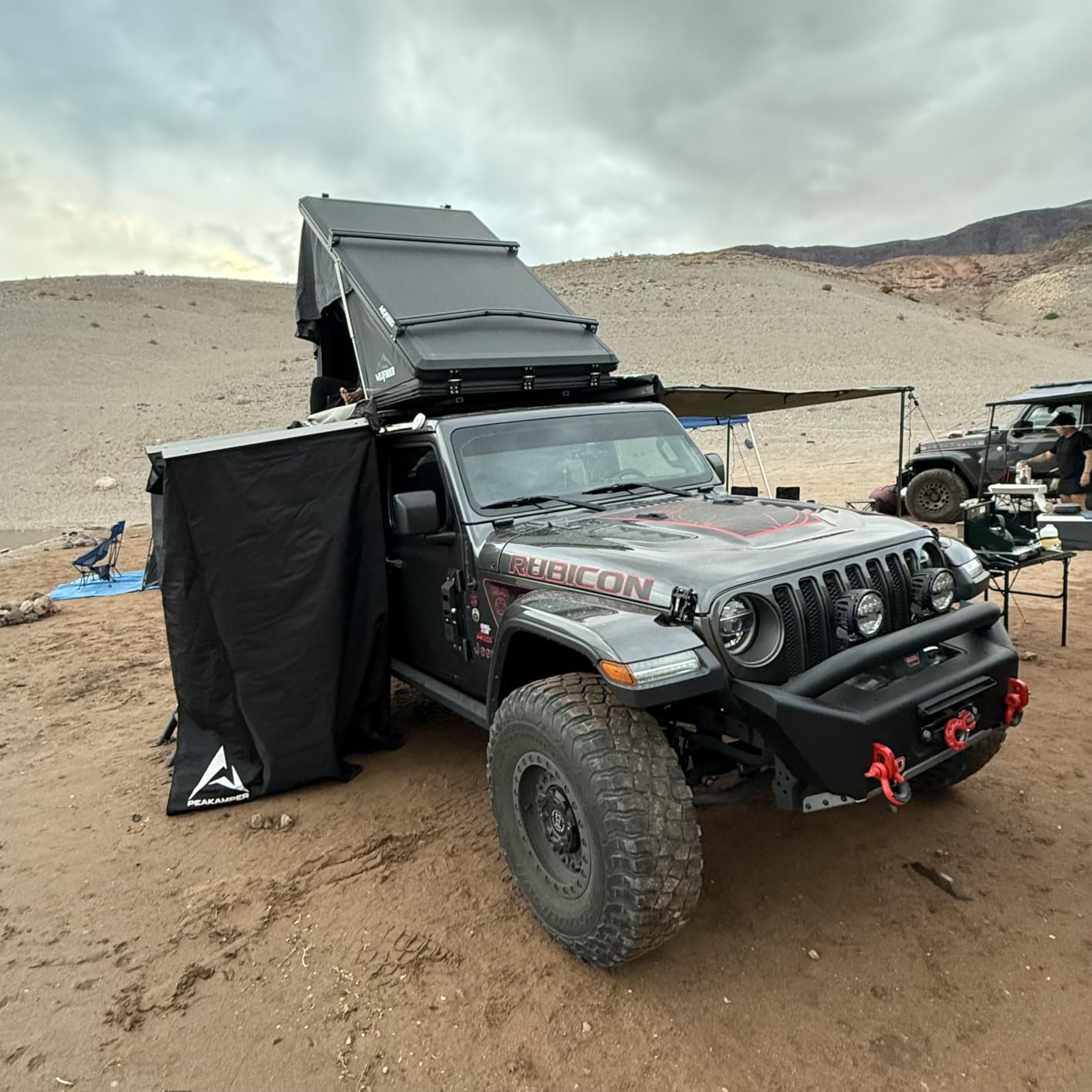 WildFinder Rooftop Tent, Hard Shell Roof Top Tent for Jeep SUV Truck Van | Aluminum Pop Up Roof Tent with LED Light Strip, Camping Car Roof Tent for 2-3 Person, Hardshell Rooftop Tent customer photo 2