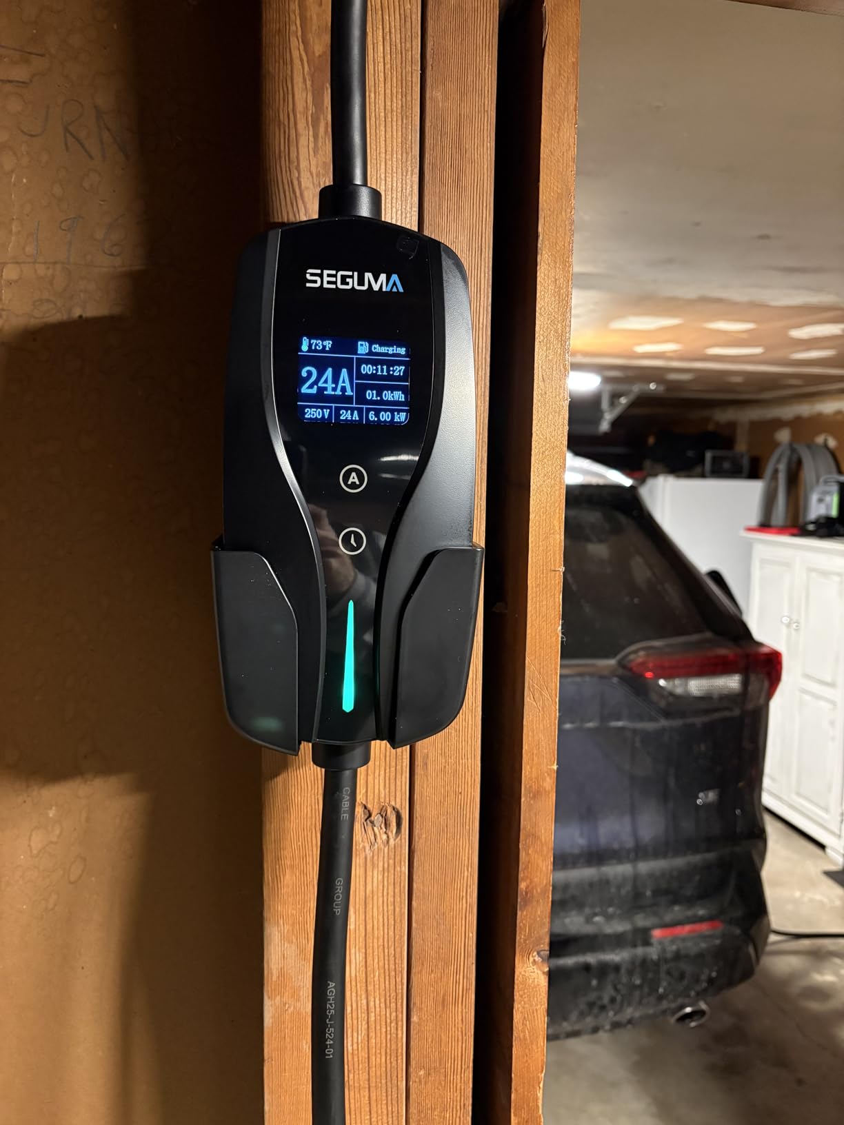 SEGUMA Level 2 EV Charger, 40Amp Electric Car Chargers for J1772 BEVs/PHEVs | 25FT Cable, NEMA 14-50 Plug, Adjustable Current, Timing Delay, Electric Vehicle Chargers, 240V 9.6kW customer photo 2