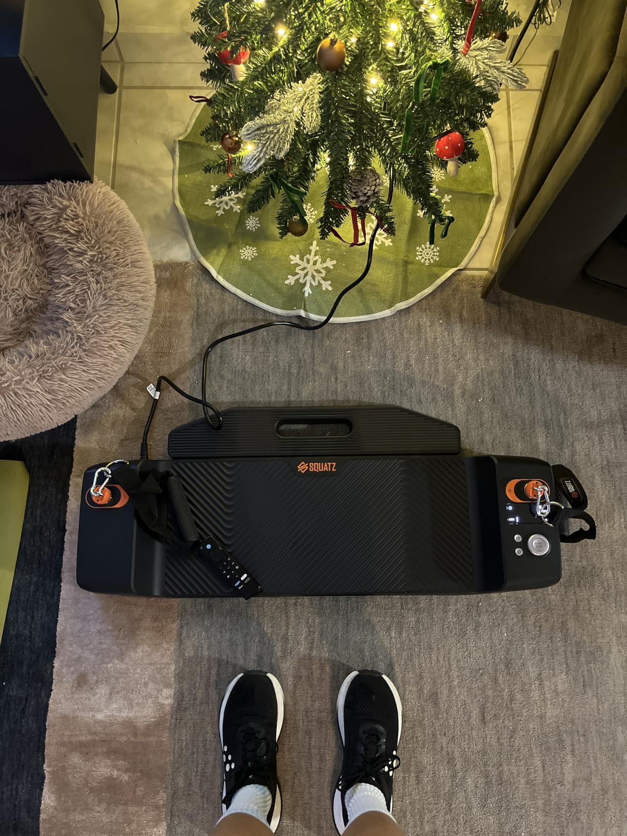 SQUATZ Apollo Board Mini: 150lb Resistance Smart Cable Machine, Functional Trainer for Full Body Workouts, Full Body Strength, Digital Home Gym Equipment with Free App includes Accessories, Orange customer photo 1