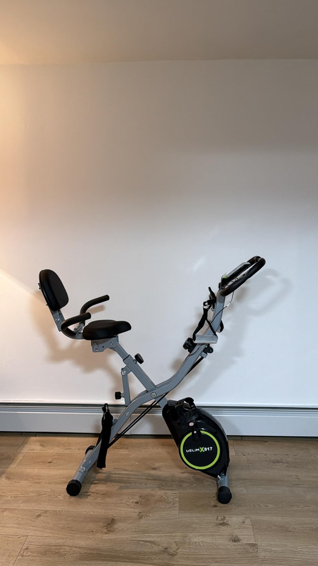 Foldable Exercise Bike Stationary Bikes for Home, 5 IN 1 Indoor Workout Bike, with 16-Level Quiet Magnetic Resistance, 6.6 LBS Flywheel and 300LBS Capacity, 2025 Designed 817 X-bike customer photo 1