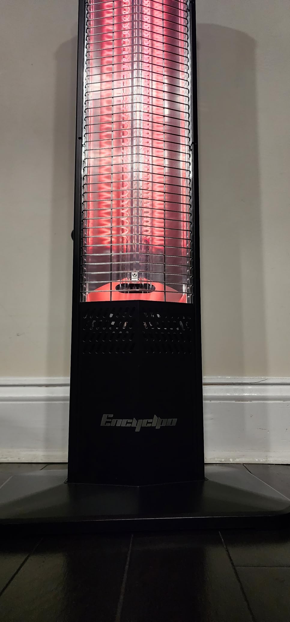 Encyclpo Patio Heater for Outdoor Use, 1500W Infrared, 36 in Portable Tower Heater, 3 Levels, IPX5 Waterproof, Tip-Over & Overheat Protection for Garage, Indoor, Large Room, Backyard, Home customer photo 2