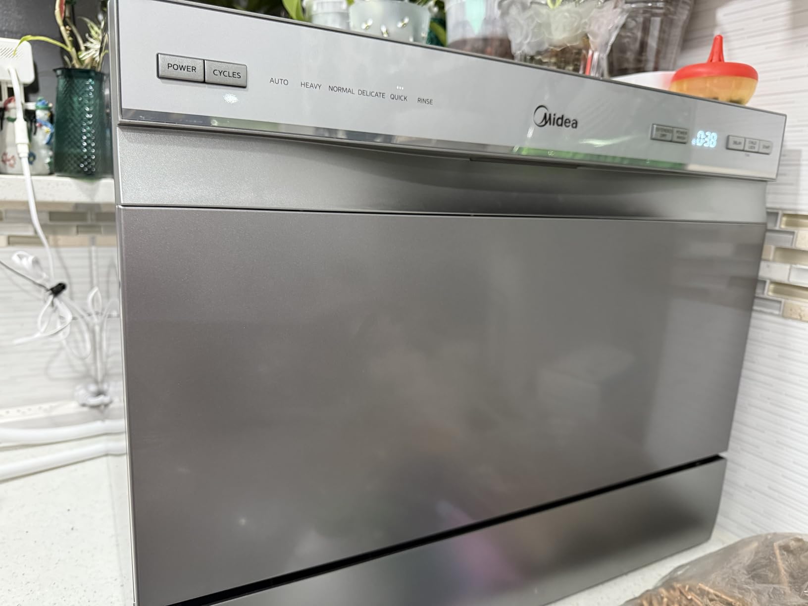 Midea Countertop Dishwasher Portable, 6 Place Settings, Energy Star | Mini Dishwasher with 6+2 Cycles, 52 dB Quiet & Compact, Perfect for Apartments, Dorms, or RVs, Silver customer photo 1