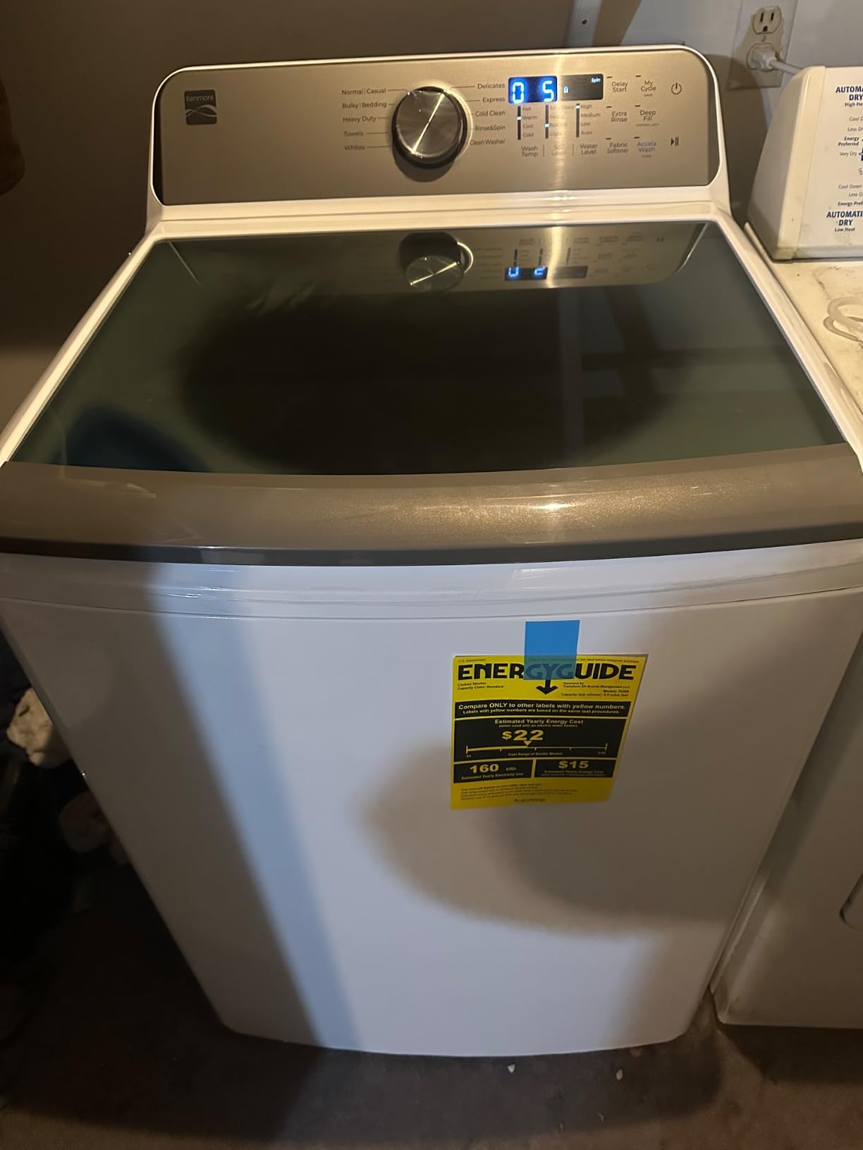 Kenmore 4.5 cu. ft. Top Load Washer with Triple Action Impeller - White customer photo 2