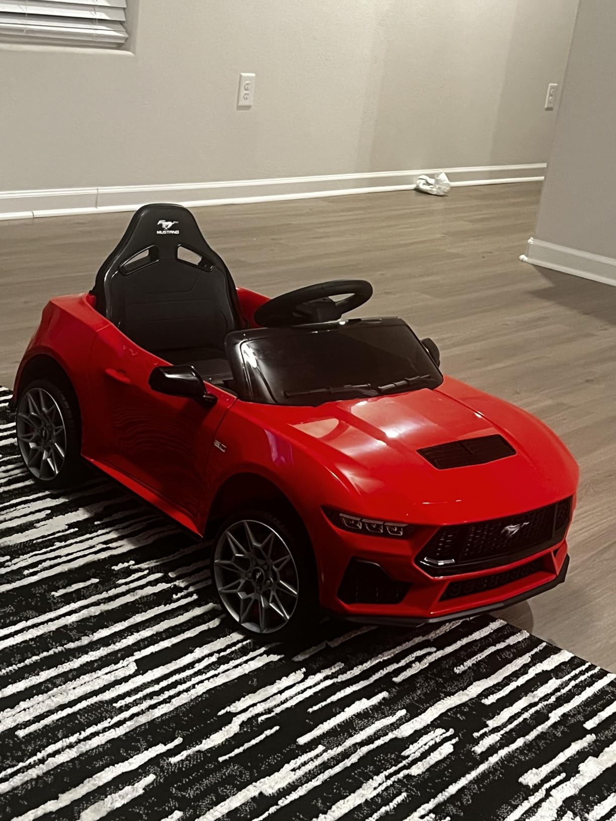 Best Choice Products Kids 12V Electric Ride On Car Officially Licensed Ford Mustang w/Parent Control, LED Lights, 2 Speeds, Bluetooth - Red customer photo 2