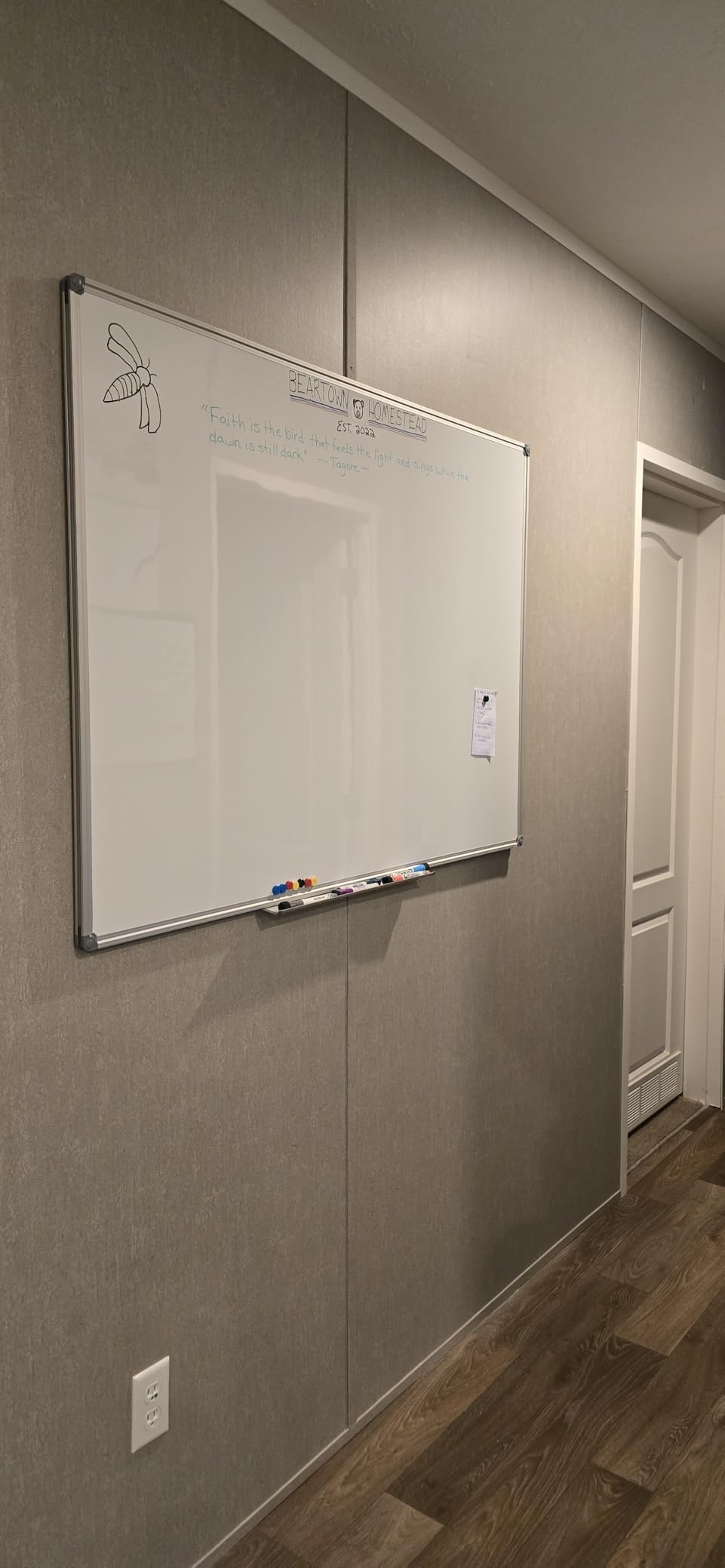 Lockways Dry Erase Board 96 x 48 Inch, Large Magnetic 4 x 8 White Board | Wall Mounted, Aluminium Frame Whiteboard with Marker Tray for Office Home & School customer photo 1