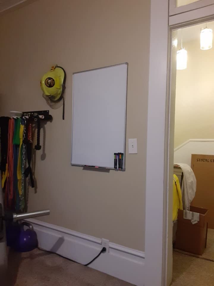 Lockways Dry Erase Board 96 x 48 Inch, Large Magnetic 4 x 8 White Board | Wall Mounted, Aluminium Frame Whiteboard with Marker Tray for Office Home & School customer photo 2